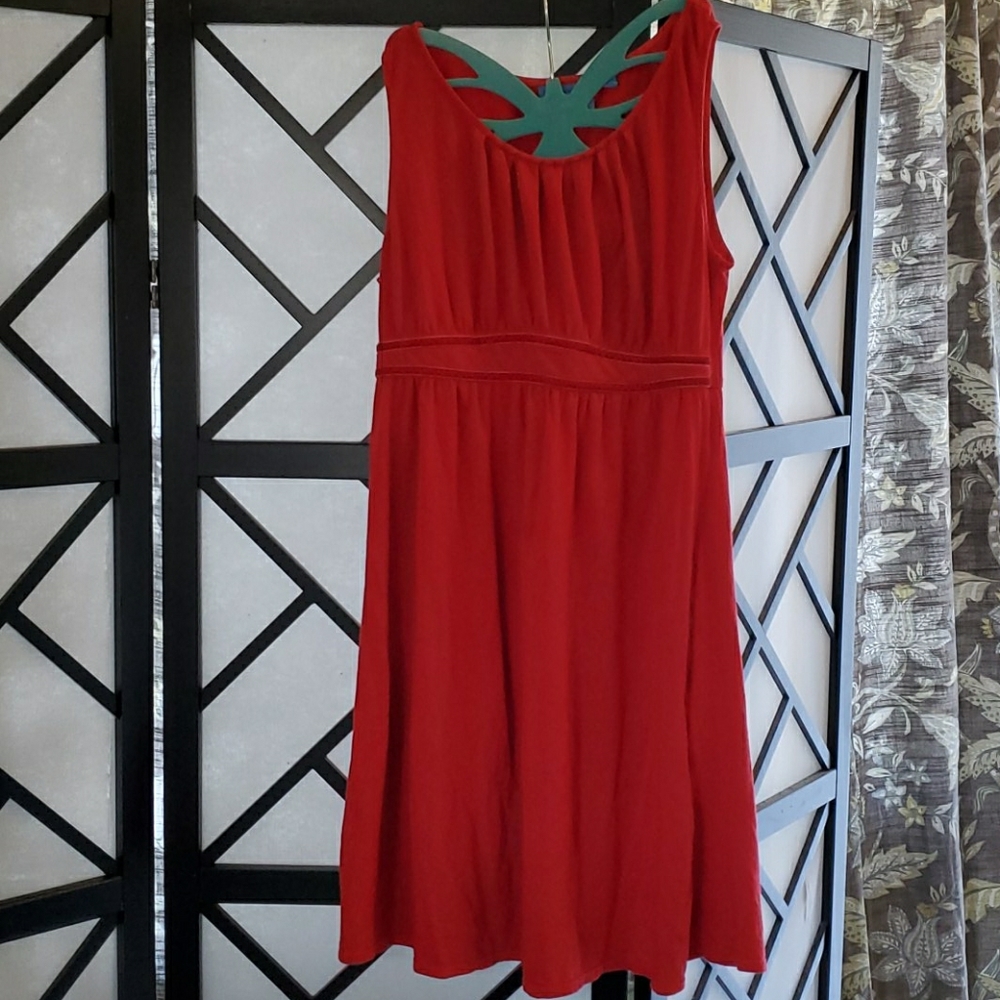 Red casual dress